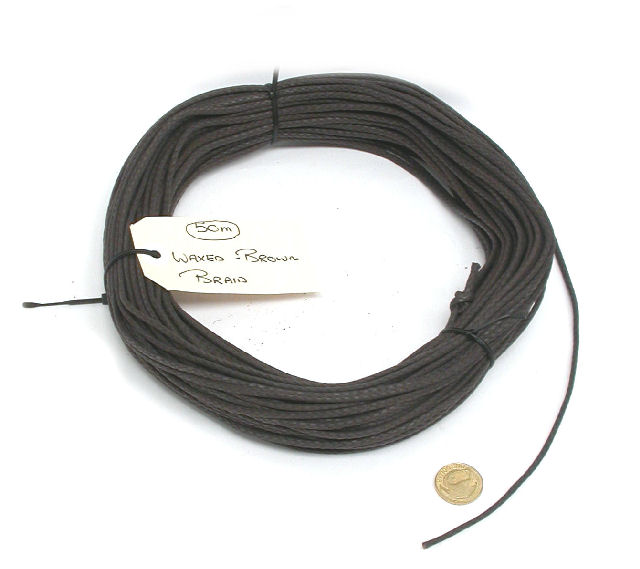 HALYARD-Waxed-Brown-50m - Click Image to Close