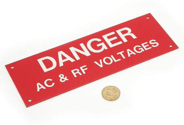 DANGER-AC&RF-Voltages-216x76x2AL-WOR - Click Image to Close